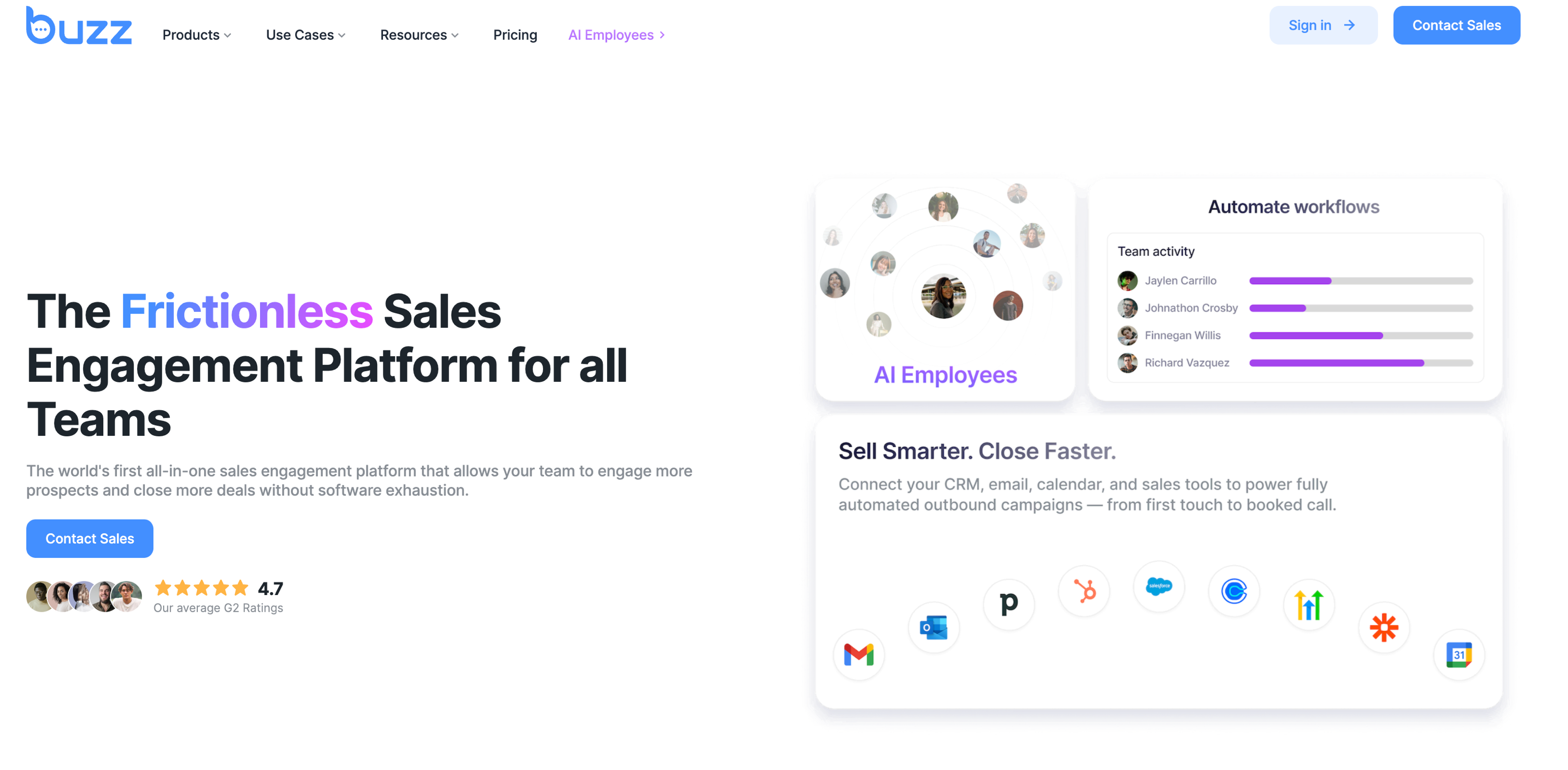 Sales engagement platform at Buzz.ai
